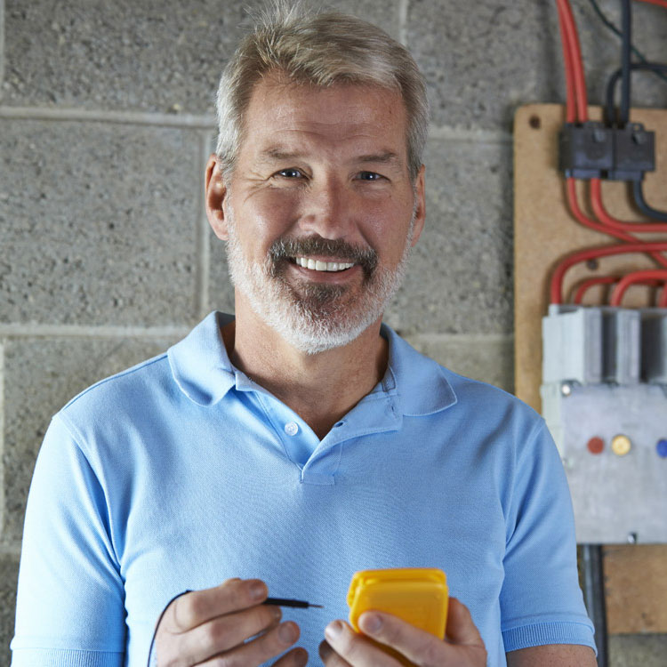 Electrician at work